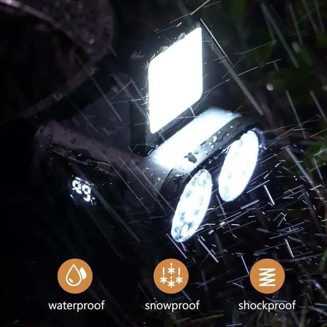 Alt view image 4 of 7 - 2 Pack LED Hard Hat Light, 900LM Rechargeable Dimmable Clip on Cap Lights | 2-in-1 Hat Light & Headlamp, 6 Modes, 180° Adjustable, Up to 80H Runtime, LCD Display, IPX4, Carabiners for Camping and Work