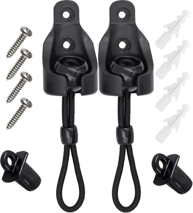 Alt view image 7 of 7 - Sunshade Replacement Accessories, Bungee End Cap Kit Black 5 Sets | Suitable for Coolaroo External Roller Blinds, coolaroo replacement parts,coolaroo bungee tie down