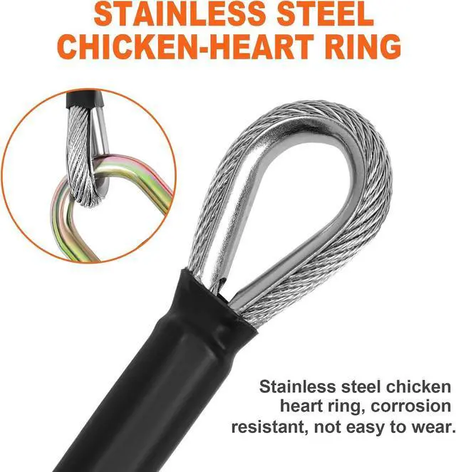 Alt view image 6 of 7 - Steel Wire Core Flipline 1/2" X 12', Tree Climbing Flip Line Kit | Adjustable Lanyard kit with triple lock carabiner adjuster, swivel snap, Fall protection gear for tree climber, arborist