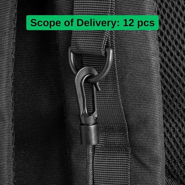 Alt view image 5 of 7 - Plastic Carabiner Hook, DIY Plastic Hook for Rubber Rope, Lead, Cord Hook with Plug-In System, Tarpaulin Rope, Tensioner, Rubber Lead, Rope Hook