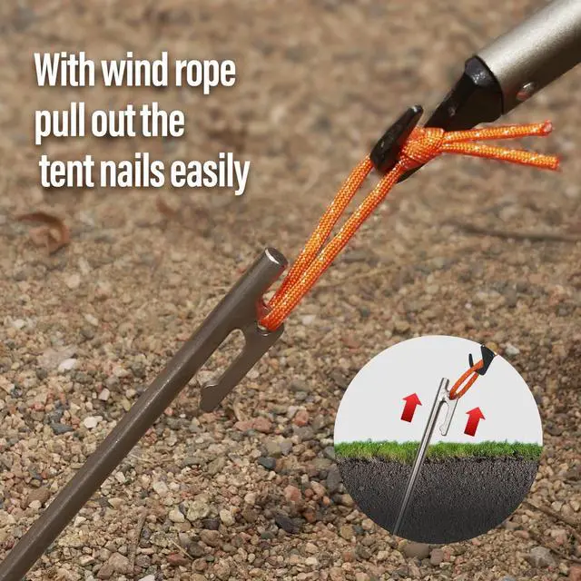 Alt view image 4 of 7 - Tent Pegs Stakes Lightweight Snowfield Grassland Heavy Duty Tent Nails for Outdoor Camping Hiking and Plant Support Garden Stakes 4pcs/6pcs (8×350mm-6pcs)