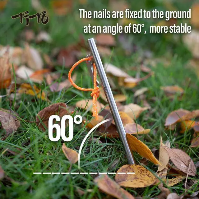 Alt view image 6 of 7 - Tent Pegs Stakes Lightweight Snowfield Grassland Heavy Duty Tent Nails for Outdoor Camping Hiking and Plant Support Garden Stakes 4pcs/6pcs (8×350mm-6pcs)