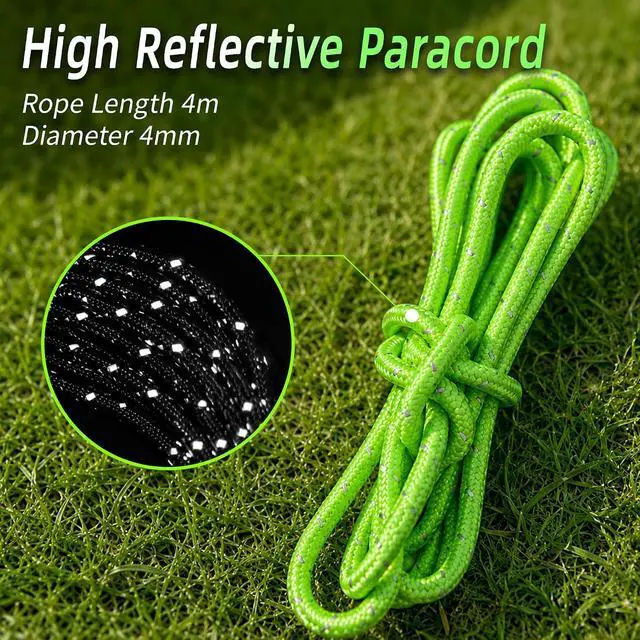 Alt view image 7 of 7 - Ground Anchors 14" Screw in Tent Stakes for Camping Tents 12 Pcs | Non-Rust Cast Aluminum Heavy Duty Tent Stakes with Strings for Sand, Trampoline, Swing Sets and Sheds