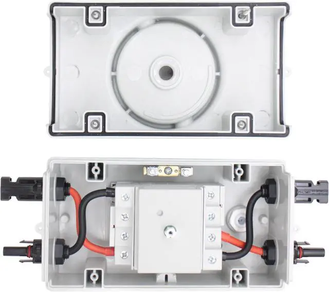 Alt view image 2 of 6 - 2 in and 2 Out Solar Panel Disconnect Switch 1000V 32A DC IP66, Suitable for Solar Systems, Homes, RVs, and Boats, Weatherproof and Durable (1000V 2in 2out) 1000V DC Isolator