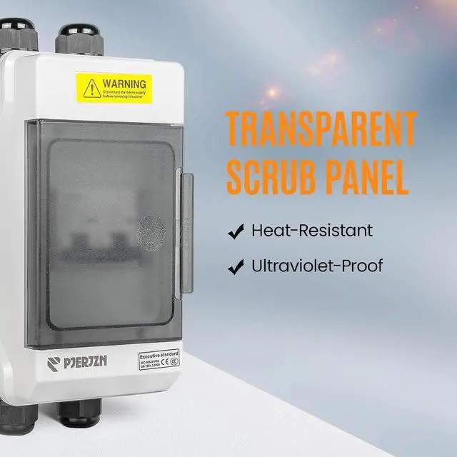 Alt view image 3 of 7 - Solar Panels Disconnect Switch 100A 1000VDC PV Shut Off Switch Outdoor 1 in 1 Out Circuit Breaker Box IP66 Waterproof UV-Proof