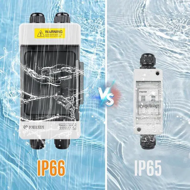 Alt view image 7 of 7 - Solar Panels Disconnect Switch 100A 1000VDC PV Shut Off Switch Outdoor 1 in 1 Out Circuit Breaker Box IP66 Waterproof UV-Proof
