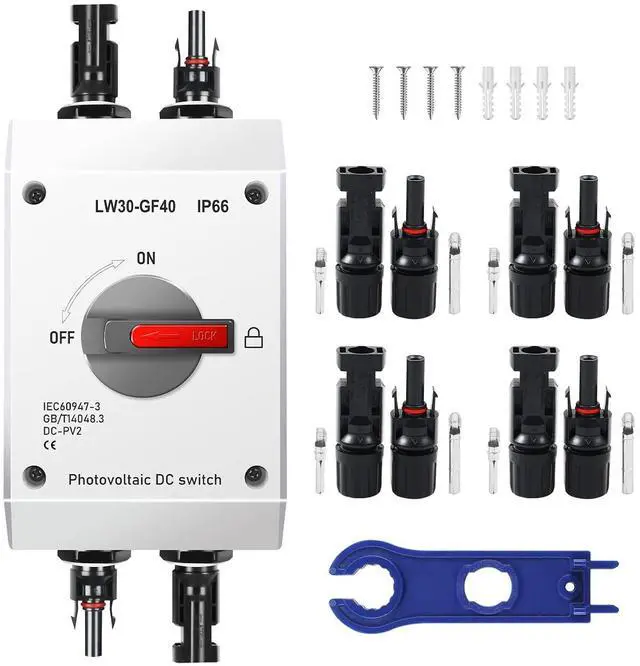 Main image of 32A DC 1200V PV Solar Disconnect Switch, IP66 Waterproof & Lightning Protection & Anti-UV Solar Circuit Isolator Box for Solar Panels (International Standard: IEC60947-3)