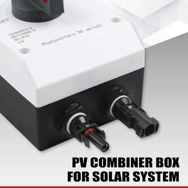 Alt view image 5 of 7 - 32A DC 1200V PV Solar Disconnect Switch, IP66 Waterproof & Lightning Protection & Anti-UV Solar Circuit Isolator Box for Solar Panels (International Standard: IEC60947-3)