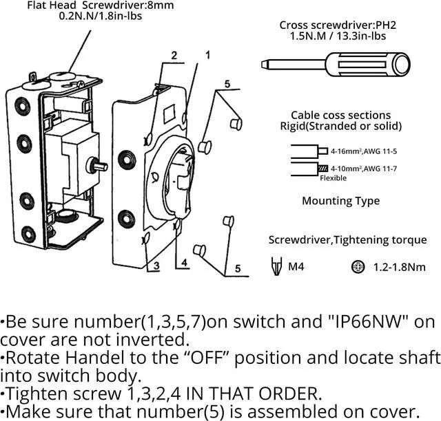 Alt view image 6 of 6 - Solar DC Disconnect Switch - HXH 2-in-2-out 1000V IP66 DC Isolator Switch, Versatile for Home, RV, Boat, and Commercial Solar Systems, Suitable for On/Off Grid Applications