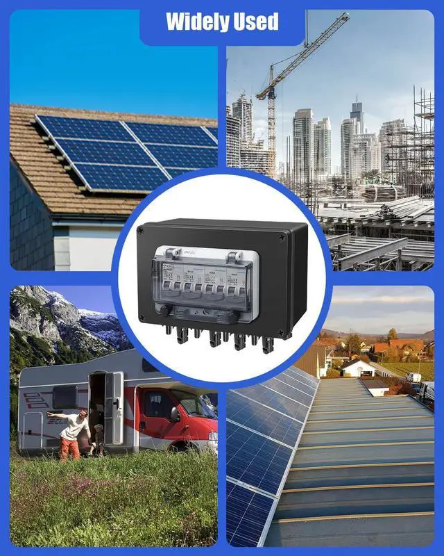 Alt view image 7 of 7 - 4 String 32A DC Circuit Breaker Box, Solar Panel Disconnect Switch | MC4 Quick Connect Terminals, IP67 Weatherproof Housing, Clear Monitoring Cover, Polarity-Free Operation, PV Safety Protection