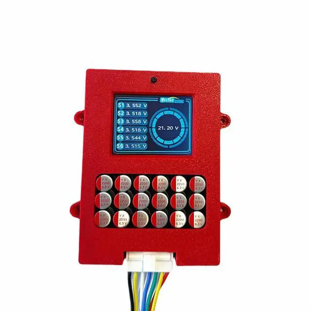 Alt view image 3 of 7 - 6S 5A Active Balancer with Voltage Display Lifepo4 Equalizer Lipo/LTO/Lithium Titanate Battery Voltage Tester (6S LTO)
