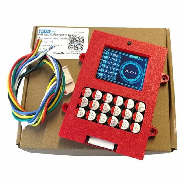 Alt view image 4 of 7 - 6S 5A Active Balancer with Voltage Display Lifepo4 Equalizer Lipo/LTO/Lithium Titanate Battery Voltage Tester (6S LTO)