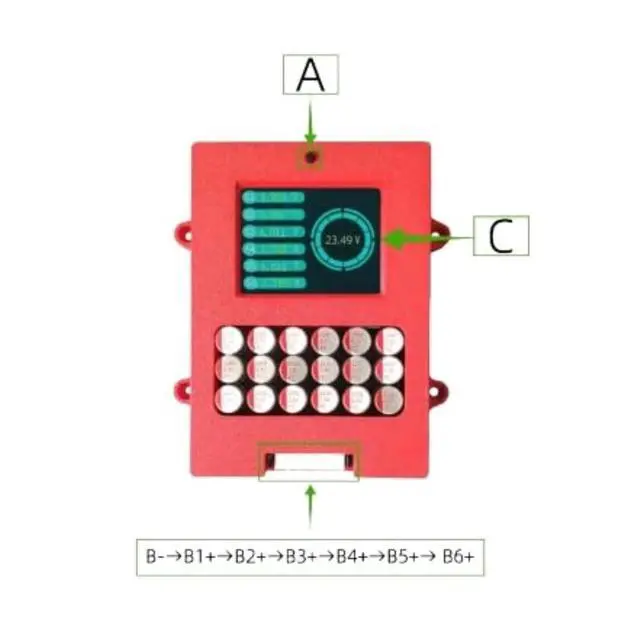 Alt view image 5 of 7 - 6S 5A Active Balancer with Voltage Display Lifepo4 Equalizer Lipo/LTO/Lithium Titanate Battery Voltage Tester (6S LTO)