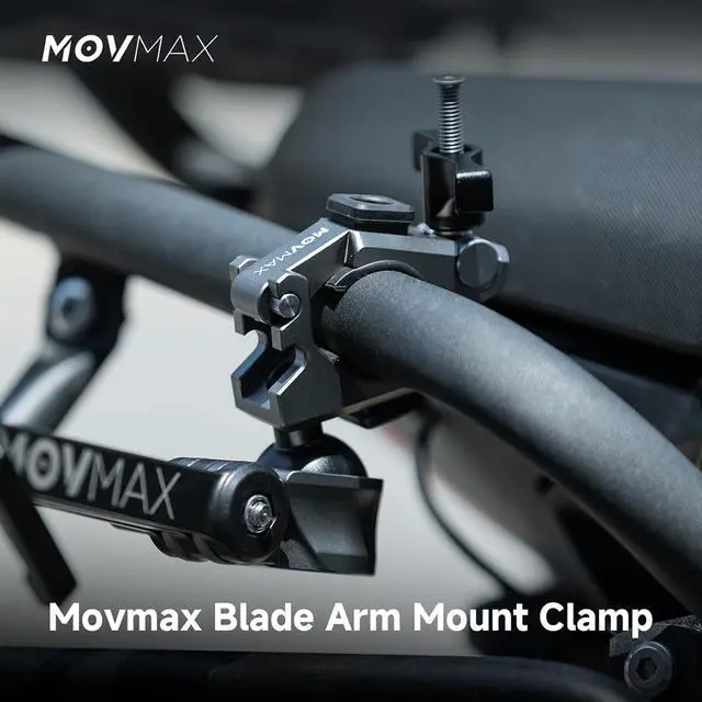 Alt view image 3 of 7 - MOVMAX Tube Clamp Mount with 360° Ball Head for MOVMAX Blade Arm Accessories, Aluminum Alloy & 360° Adjustment