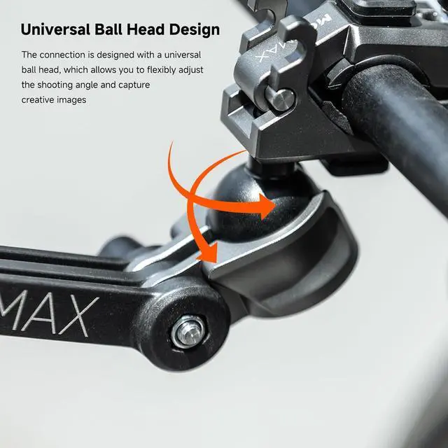 Alt view image 5 of 7 - MOVMAX Tube Clamp Mount with 360° Ball Head for MOVMAX Blade Arm Accessories, Aluminum Alloy & 360° Adjustment