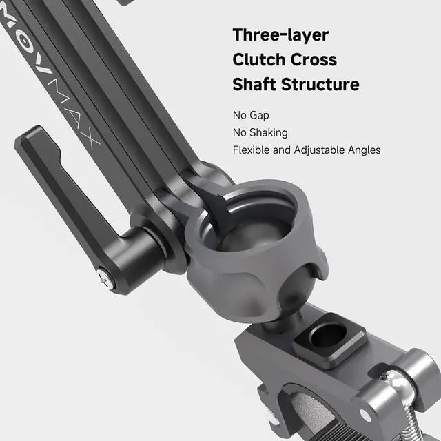 Alt view image 6 of 7 - MOVMAX Tube Clamp Mount with 360° Ball Head for MOVMAX Blade Arm Accessories, Aluminum Alloy & 360° Adjustment
