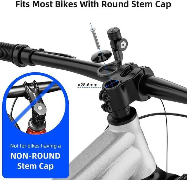 Alt view image 3 of 7 - Aluminum Motorcycle Bike Handlebar Mount for Insta360 X5,Bike Handlebar Selfie Stick Mount with Adjustable Aluminium Alloy Rod for Insta360 X5 X4 X3 X2 X, Action 5Pro/4/3,GoPro
