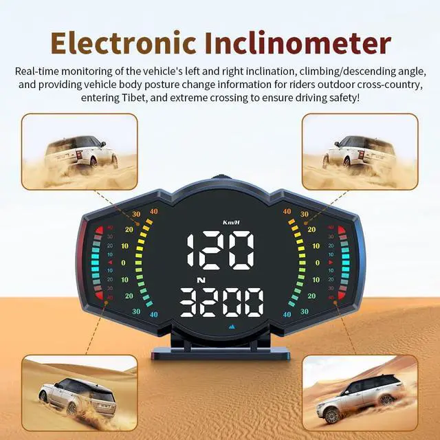 Alt view image 4 of 7 - G18 Head Up Display, HUD Display for Cars Windshield, GPS Digital Speedometer MPH for All Cars, Car Compass, Altimeter, Multi-Function Display, Direction, Gradiometer