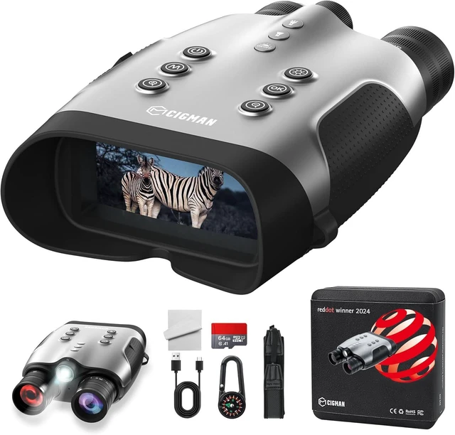Main image of True 4K Night Vision Binoculars Full-Color Low-Light Infrared Goggles, 7-Layer Coated Lens, 18H Battery for Wildlife, Security & Outdoor Adventure