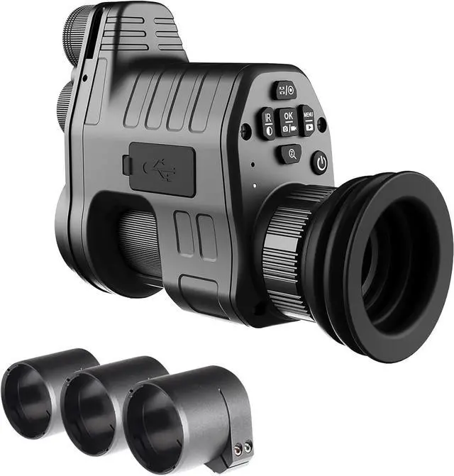 Main image of Oneleaf.ai Commander NV100 Digital Night Vision Goggle, Clip on Night Vision Monocular for Hunting/Observations, 1080P FHD, 328 Yards Clear Nighttime Viewing Range-16mm