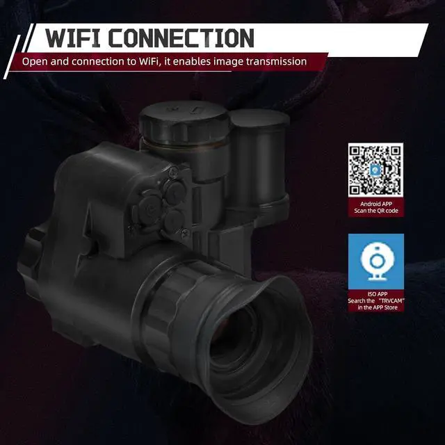 Alt view image 3 of 6 - Night Vision Goggles Head Mounted | 6X Digital Zoom, WiFi Connection, Photo and Video Shooting, 3 Display Modes, IP66 Waterproof Device, for Hunting, Camping