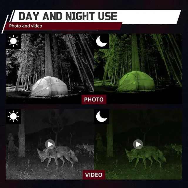 Alt view image 5 of 6 - Night Vision Goggles Head Mounted | 6X Digital Zoom, WiFi Connection, Photo and Video Shooting, 3 Display Modes, IP66 Waterproof Device, for Hunting, Camping