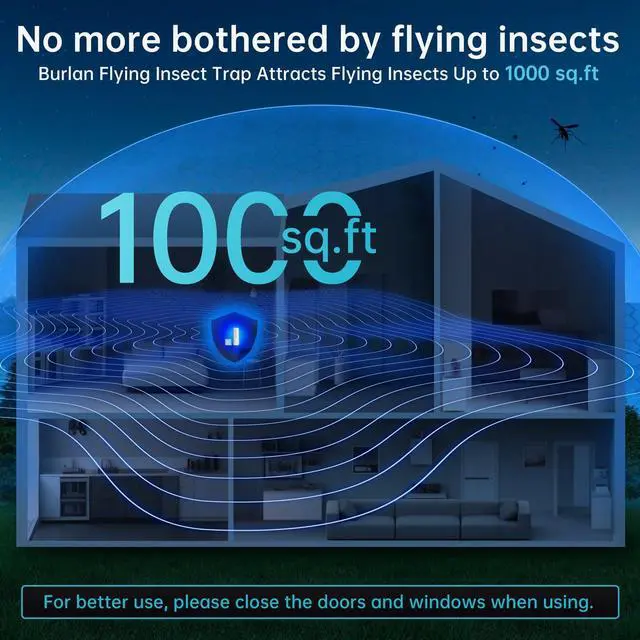 Alt view image 4 of 7 - Fruit Fly Traps Indoor for Home: Plug in Mosquito Bug Zapper | Gnat Moth Catcher with 9W Night UV Light, 2 Devices 20 Sticky Glue Board Refills for Indoors Flying Insect Trap
