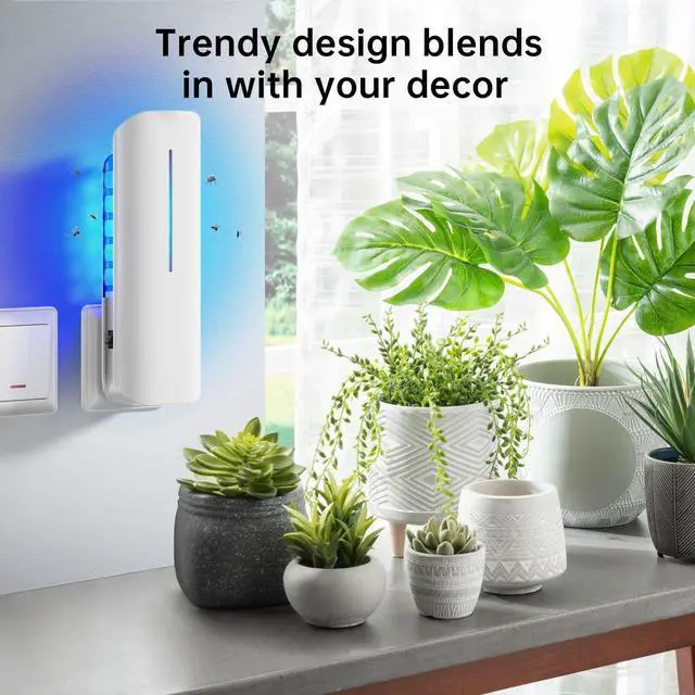 Alt view image 7 of 7 - Fruit Fly Traps Indoor for Home: Plug in Mosquito Bug Zapper | Gnat Moth Catcher with 9W Night UV Light, 2 Devices 20 Sticky Glue Board Refills for Indoors Flying Insect Trap