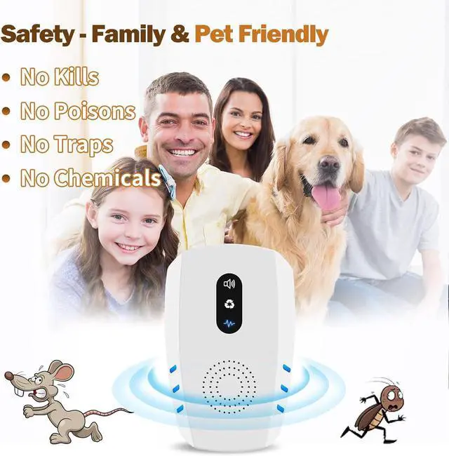 Alt view image 4 of 7 - 2026 Upgraded Ultrasonic Indoor Pest Repeller, 3-Mode Pest Control, 6 Pack | Electronic Plug-in Rodent & Insect Deterrent for Mouse, Rat, Roach, Ant, Spider and Mosquito in Home, Office, Garage