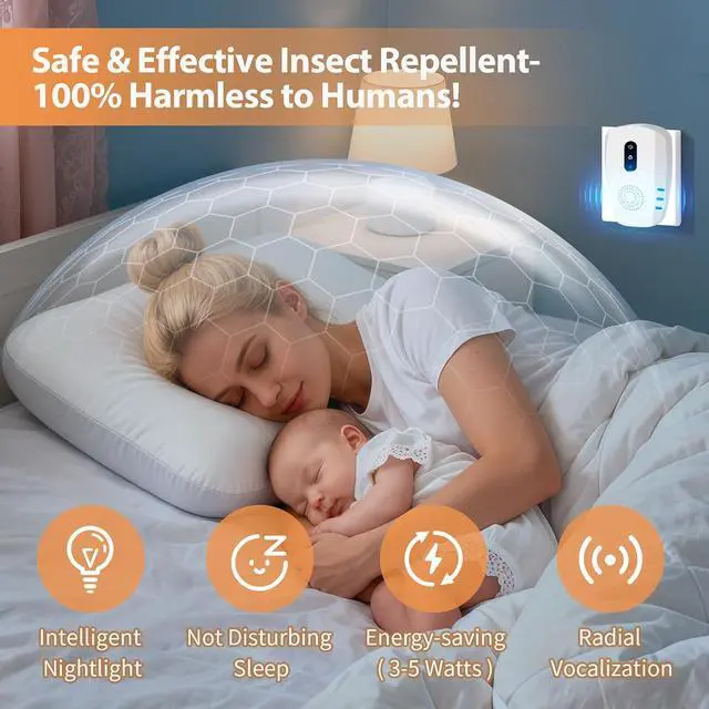 Alt view image 6 of 7 - 2026 Upgraded Ultrasonic Indoor Pest Repeller, 3-Mode Pest Control, 6 Pack | Electronic Plug-in Rodent & Insect Deterrent for Mouse, Rat, Roach, Ant, Spider and Mosquito in Home, Office, Garage