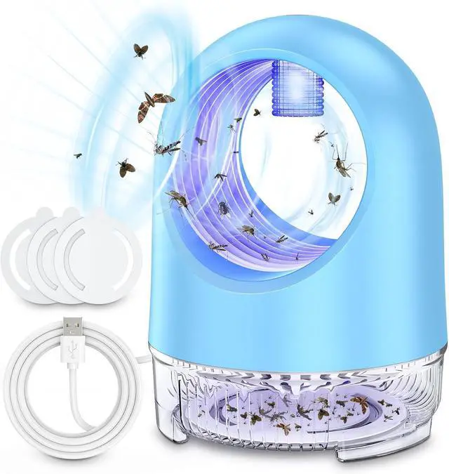 Main image of Fan Powered Insect Catcher, Fruit Fly Traps for Indoors | Bug Zapper with Sticky Glue Refills for Gnats, Mosquitoes, Moths & Kitchen Pests