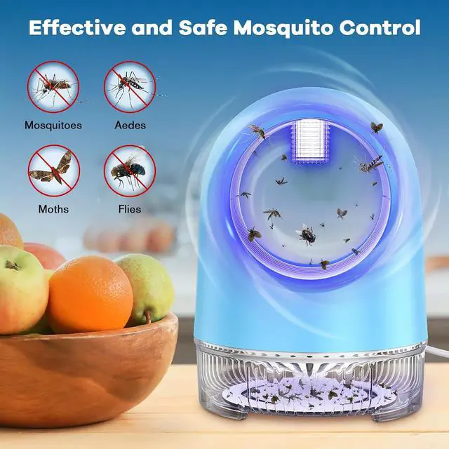 Alt view image 3 of 7 - Fan Powered Insect Catcher, Fruit Fly Traps for Indoors | Bug Zapper with Sticky Glue Refills for Gnats, Mosquitoes, Moths & Kitchen Pests