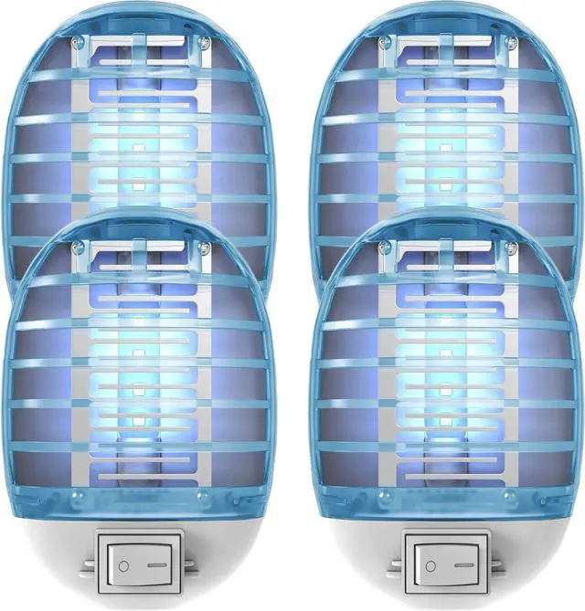 Main image of Bug Zapper Indoor, Mosquito Zapper Indoor with Blue Lights for Living Room | 4 Packs Electronic Mosquito Trap indoor, Mosquitoes Killer for Home, Fly Trap Insect Killerfor Kitchen, Baby Room