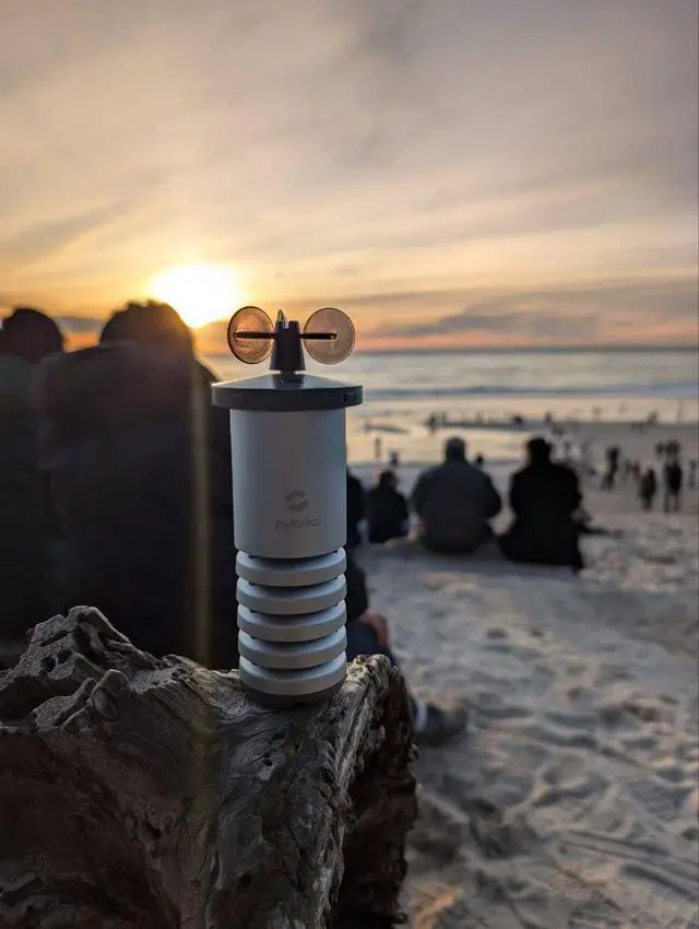 Alt view image 5 of 7 - Nubila Marco Portable Weather Station - Solar Powered, WiFi, 5-in-1 Sensor (Temperature, Humidity, Barometric Pressure, Wind Speed, UV) IP56 Waterproof, USB-C Rechargeable, Free App & API