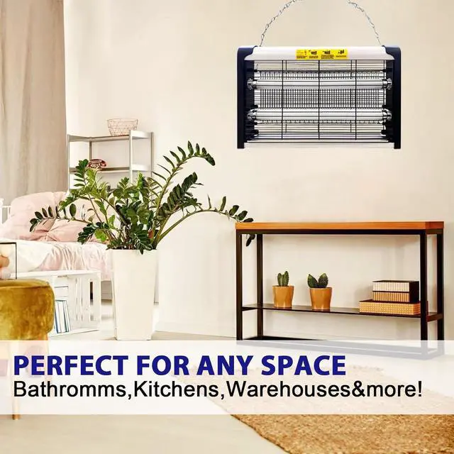 Alt view image 2 of 7 - 20W Electric Indoor Bug Zapper, Mosquito Trap with UV Light, Insect Killer Eliminator for Home, Office, Restaurant