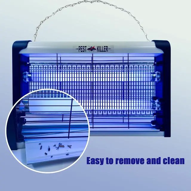Alt view image 3 of 7 - 20W Electric Indoor Bug Zapper, Mosquito Trap with UV Light, Insect Killer Eliminator for Home, Office, Restaurant