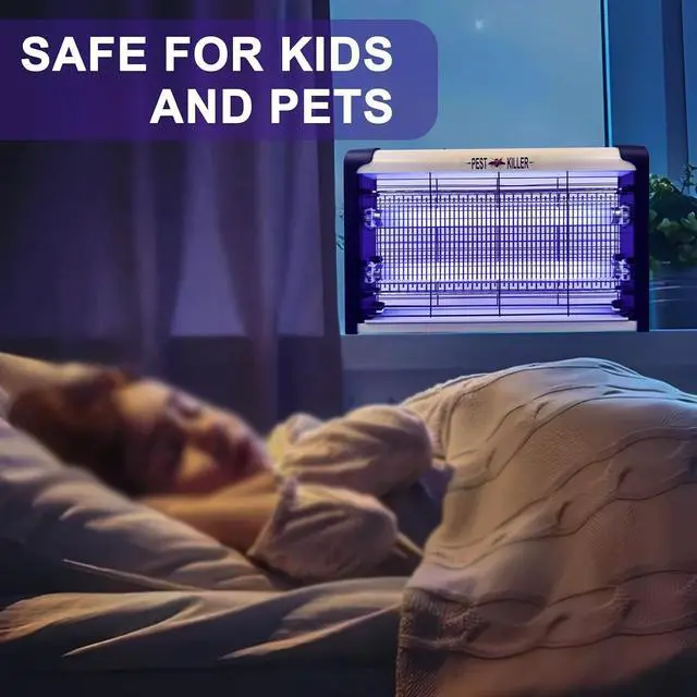 Alt view image 7 of 7 - 20W Electric Indoor Bug Zapper, Mosquito Trap with UV Light, Insect Killer Eliminator for Home, Office, Restaurant