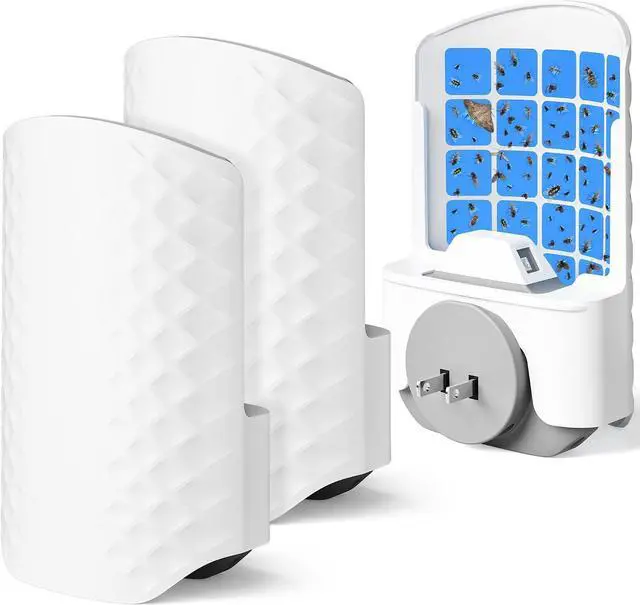 Main image of WOWCATCH Flying Insect Trap for Indoors, Plug-in Bug Catcher, 2+10 Combo | Upgraded Blue UV Light Trap with Sticky Cards, Silent & Mess-Free, Fly Trap Indoors for Gnats, Fruit Flies & House Flies