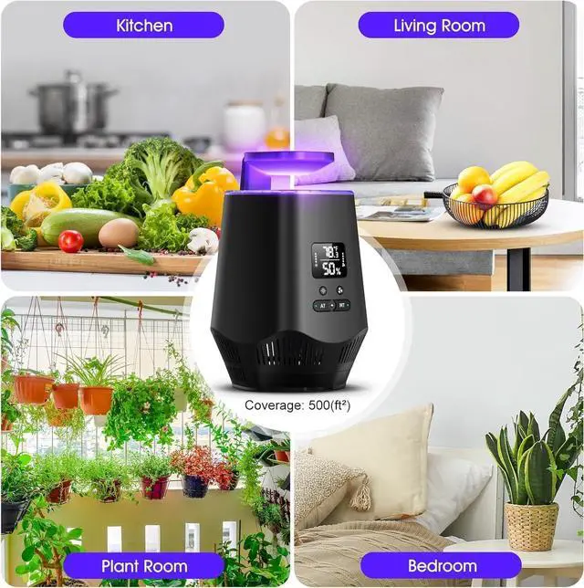 Alt view image 7 of 7 - Fruit Fly Traps for Indoors, Smart Fly Trap Indoor Bug Zapper Gnat Traps for House Indoor with Temperature and Humidity Sensor, 10PCS Sticky Boards Black 001