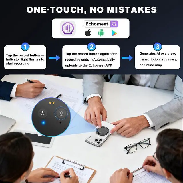 Alt view image 6 of 7 - AI Voice Recorder Designed as Magnetic Phone Stand, Real-Time Transcription in 100+ Languages, Smart Digital Audio Recorder Transcribe & Summarize Note Taker Lectures Meetings (Space Gray)