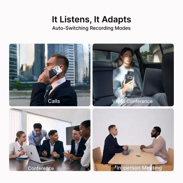Alt view image 2 of 7 - Comulytic Note Pro AI Voice Recorder, AI Meeting Recorder and Note Taker | Digital Voice Recorder, App Control Digital Video Recorder, Support 113 Languages & Ultra-Slim for Meetings, Calls, Lectures
