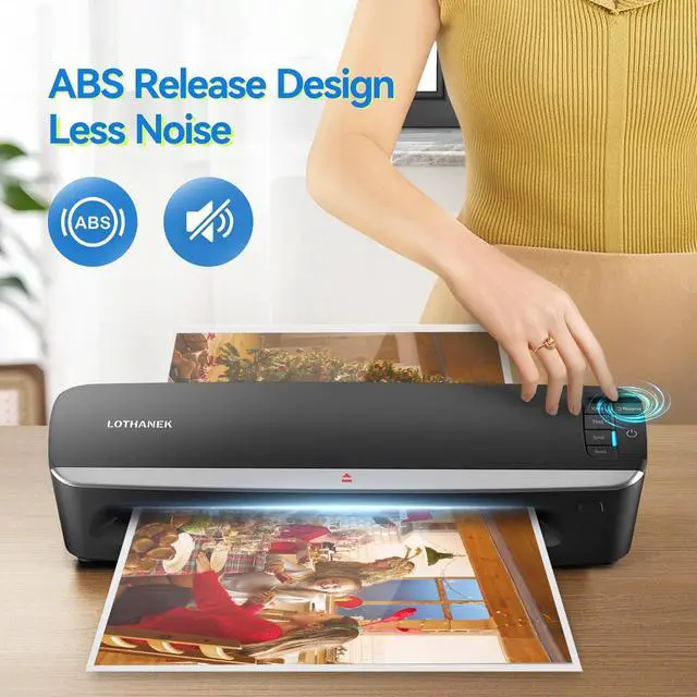 Alt view image 6 of 7 - 13 inch 4-Roller Commercial Laminator Machine, 3-10 Mil 60-Second Warm-up | A3 Heavy Duty Laminating Machine with 50 Sheets, Thermal Machine for Home, School Office Teacher Use