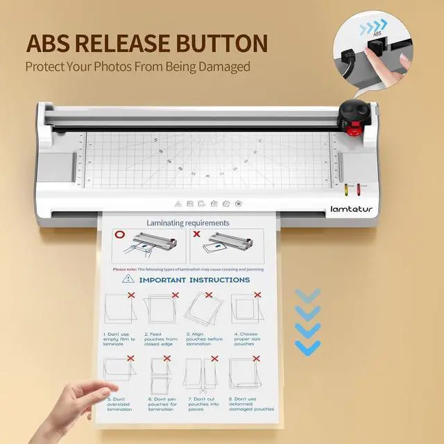 Alt view image 3 of 7 - Lamtetur Thermal Laminator Machine11X17 with 70Letter Size Laminating Sheet | 13inch Wide Laminating Hot&Cold Setting,A3 Lamination Laminated 3-5mil,Office Home School Teacher,Paper Cutter