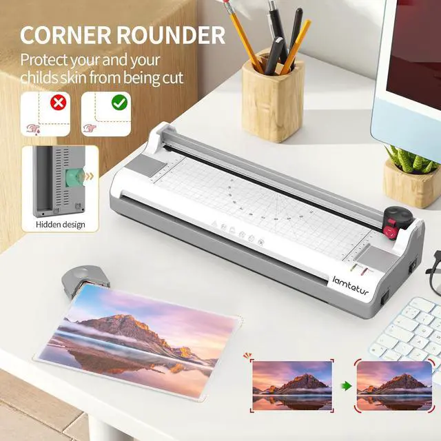 Alt view image 6 of 7 - Lamtetur Thermal Laminator Machine11X17 with 70Letter Size Laminating Sheet | 13inch Wide Laminating Hot&Cold Setting,A3 Lamination Laminated 3-5mil,Office Home School Teacher,Paper Cutter