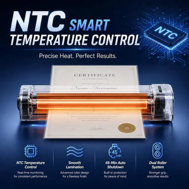 Alt view image 5 of 7 - 13 Inch Laminator Machine with 30 Laminating Sheets, A3 11-in-1 Hot & Cold Thermal Laminator for Teachers, 60S Fast Warm-Up, 450mm/min, Never-Jam Design Laminate Machine for Home, Office, School