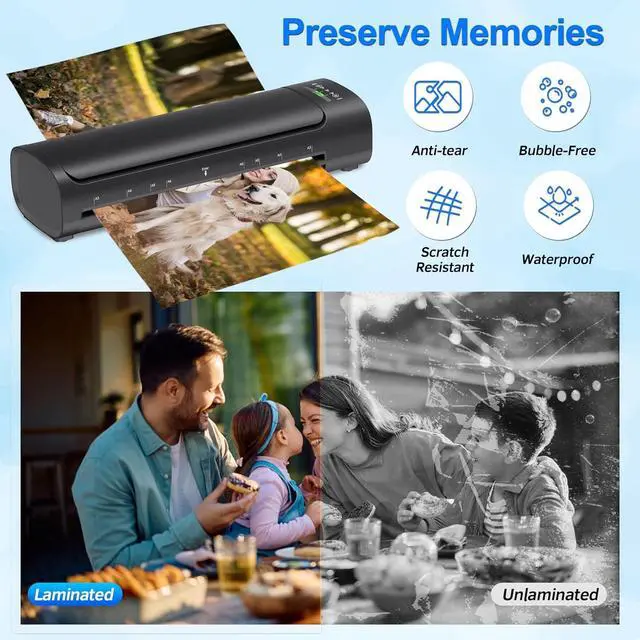 Alt view image 6 of 7 - 13 Inch Laminator Machine with 30 Laminating Sheets, A3 11-in-1 Hot & Cold Thermal Laminator for Teachers, 60S Fast Warm-Up, 450mm/min, Never-Jam Design Laminate Machine for Home, Office, School