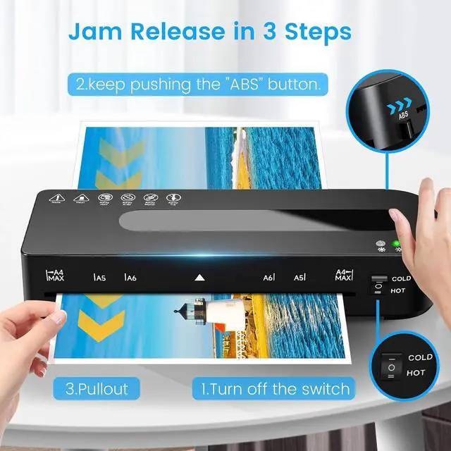 Alt view image 6 of 7 - 9 Inch Laminator Machine Hot & Cold with 20 Laminating Sheets and Trimmer | A4 Laminating Machine for Office, School, Business and Home