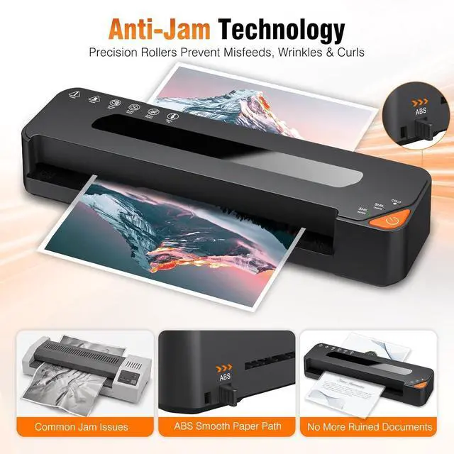 Alt view image 7 of 7 - 13" Laminator Machine, 7-in-1 Laminator 3Mil/5Mil Mode Heat with 50 Sheets | 90S Warm-Up, Jam-Free, Paper Trimmer, Corner Rounder & Photo Frame Kit 11x17 Laminator for School, Office & Business