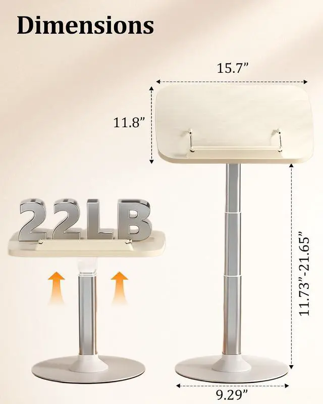 Alt view image 2 of 7 - 2-in-1 Kids Reading Stand for Books and Tablets, Adjustable Book Holder | Reading Stand for Kid Books,Kid-Friendly Ergonomic Book Holder for Toddlers,Laptop Riser Stand for Homeschool Floor Couch Bed