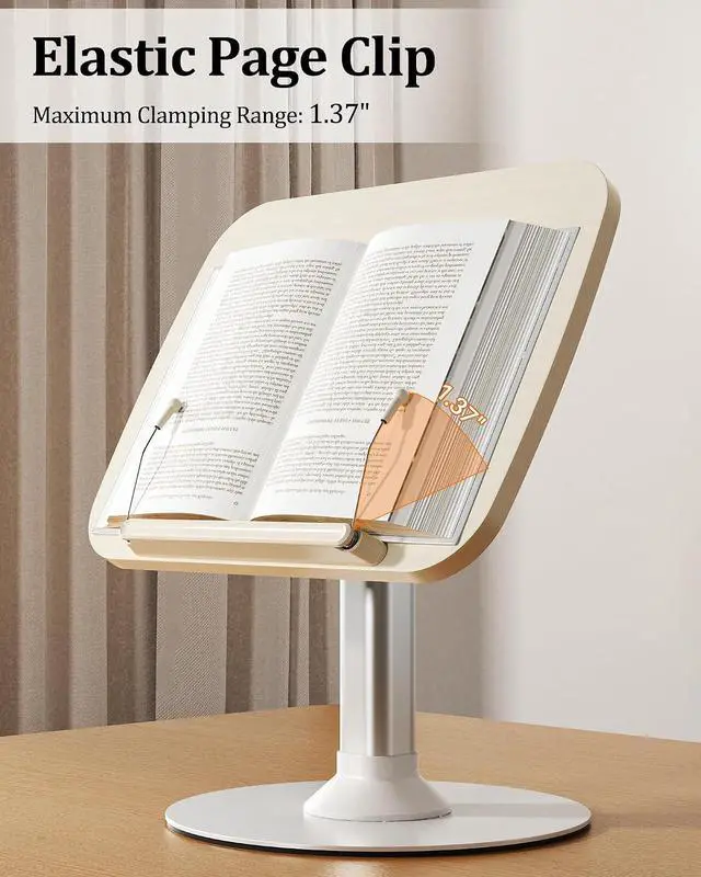 Alt view image 7 of 7 - 2-in-1 Kids Reading Stand for Books and Tablets, Adjustable Book Holder | Reading Stand for Kid Books,Kid-Friendly Ergonomic Book Holder for Toddlers,Laptop Riser Stand for Homeschool Floor Couch Bed